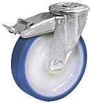 LAG 丝杆型万向轮 100mm直径, PUR轮胎, 耐磨，耐腐蚀，操作宁静，防震，可清洗, 200kg负载, 129mm总高